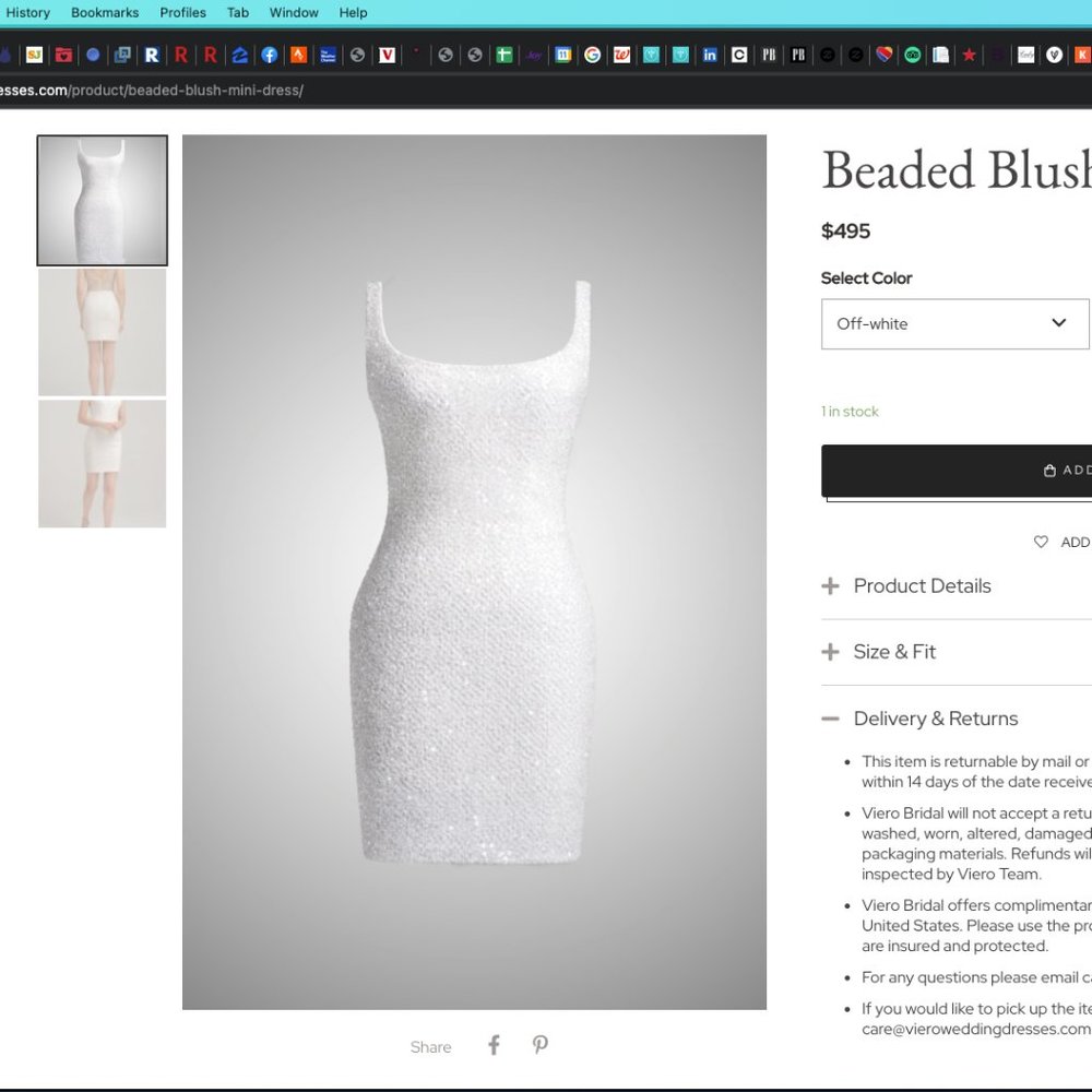 Elegant Off-White Mini Dress